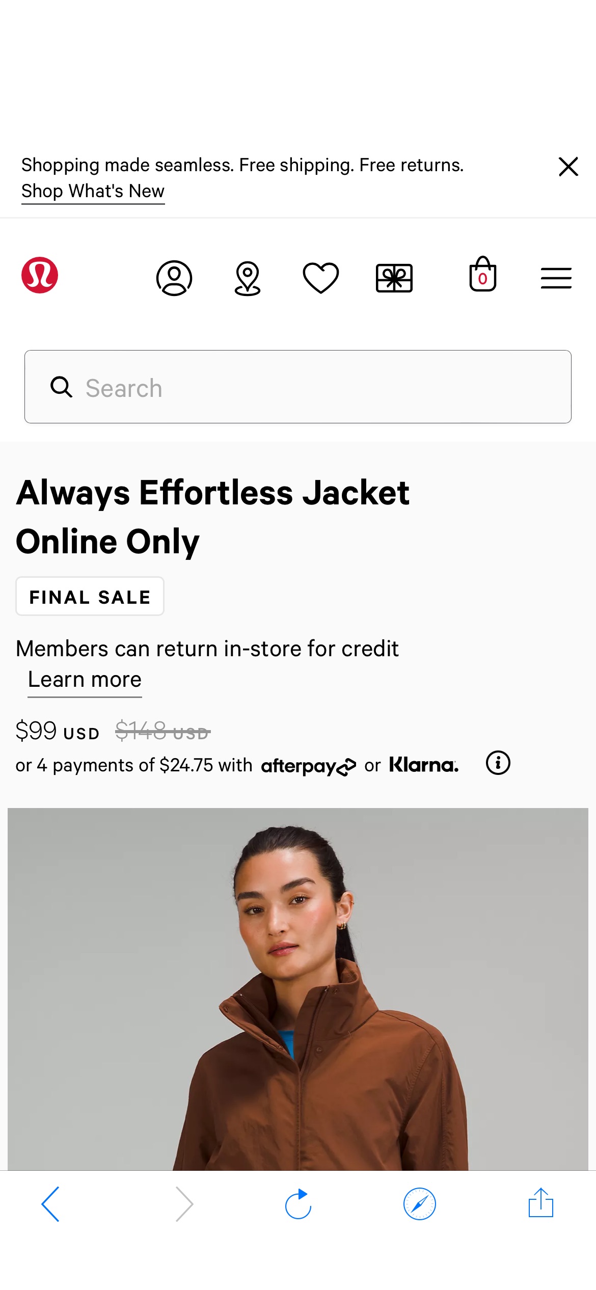 烤棕色Always Effortless Jacket *Online Only | Women's Coats & Jackets | lululemon