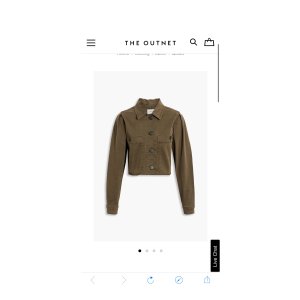 $140 Army green Cropped frayed denim jacket | FRAME | THE OUTNET
