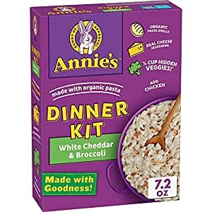 Annie’s One-Pot Pasta, White Cheddar Broccoli Mac with Hidden Veggies, 7.2 oz (Pack of 8)