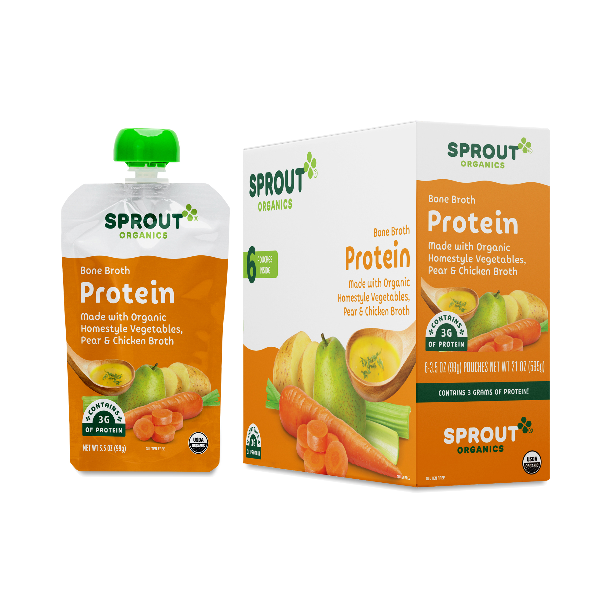 Sprout Homestyle Vegetables &amp; Pear with Chicken Broth Baby Food | Thrive Market
