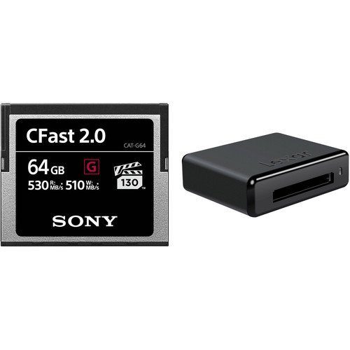 Sony G 64GB CFast 2.0 存储卡 带读卡器