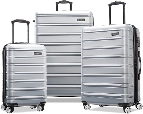 Omni 2 Hardside Expandable Luggage with Spinner Wheels, Artic Silver, 3-Piece Set (20/24/28)