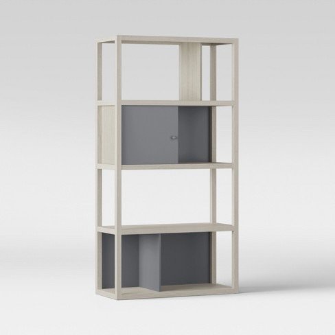65.9" Siebert 4 Shelf Vertical Bookcase White