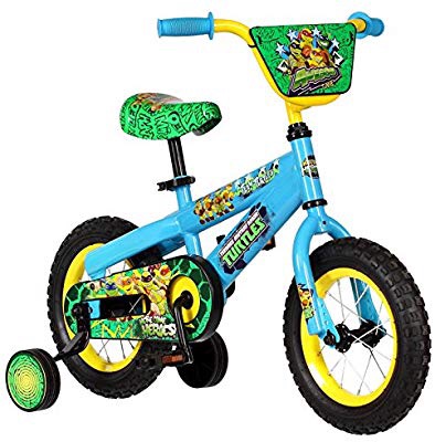 Pacific Cycle忍者神龟儿童12寸学习单车 Teenage Mutant Ninja Turtles Boys 12" Bicycle, Blue : Sports & Outdoors