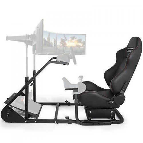 Rs6 赛车模拟器驾驶舱游戏椅带支架可拉伸高度可调节- $249.99