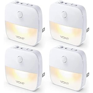Vont LED直插式小夜灯 4个 动作感应/入夜自动点亮
