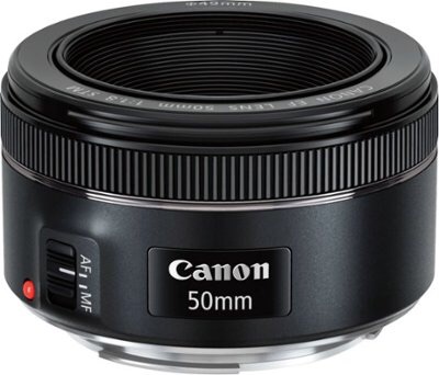 Canon EF 50mm f/1.8 STM Standard Lens Black 0570C002 - Best Buy 很少有折扣 直接八折！