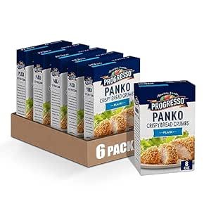 Panko Crispy Bread Crumbs, Plain, 8 ounces (Pack of 6)