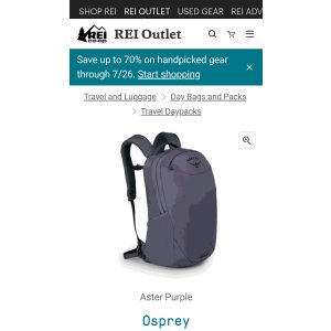 $27.73 Osprey Centauri Pack - Aster Purple | REI Outlet背包
