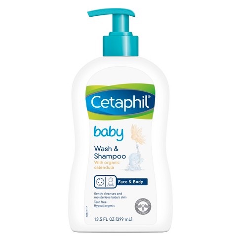 Cetaphil Baby 2和1洗发沐浴露，含有天然金盏花