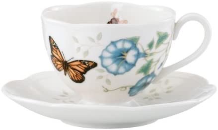 Monarch Butterfly Meadow Cup And Saucer, 1.3 LB