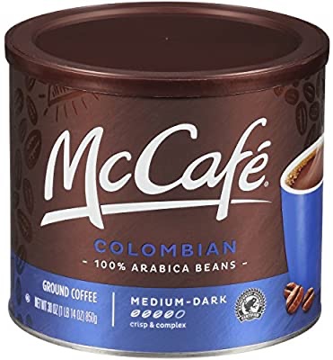 Amazon.com : McCafe Colombian, Medium Roast Ground Coffee, 30 oz Canister : Grocery & Gourmet Food 大桶咖啡1罐装