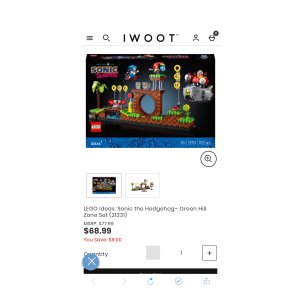 $68.99 LEGO Ideas: Sonic the Hedgehog– Green Hill Zone Set (21331) - IWOOT US 乐高刺猬索尼克绿叶山丘