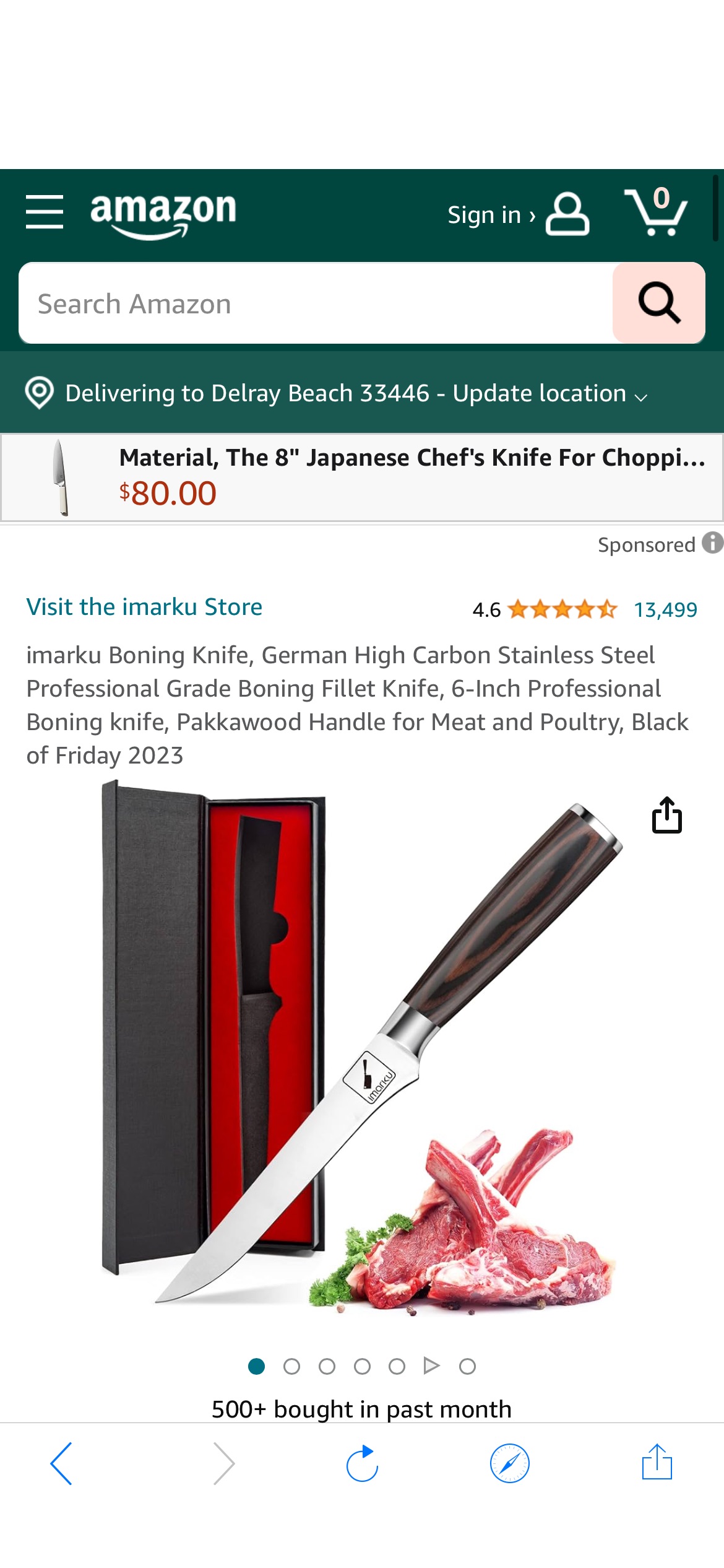Amazon.com: imarku Japanese Chef Knife - Pro Kitchen Knife 8 Inch Chef's Knives High Carbon Stainless Steel Sharp Paring Knife with Ergonomic Handle, Useful Kitchen Gadgets 2023 Gifts for Women and Me