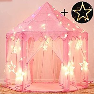 Sumbababy Princess Castle Tent for Girls Fairy Play Tents