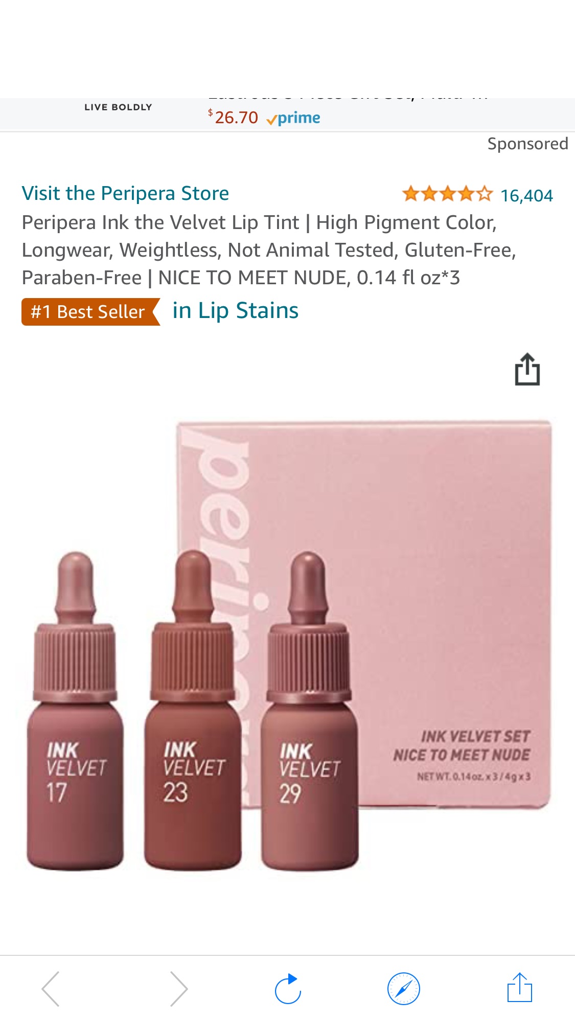 Amazon.com : Peripera小奶瓶哑光唇釉热门色号套装 额外75折