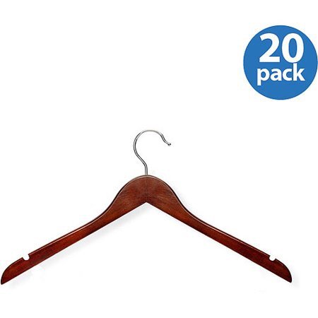 Basic Shirt Hanger, Cherry Finish, 20pk @ Amazon