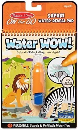 Amazon.com: Melissa & Doug On the Go Water Wow! Reusable Water-Reveal Activity Pad - Safari - Water Reveal Pads, Water Wow Books, Stocking Stuffers, Arts And Crafts Toys For Kids Ages 3+ : Toys & Game