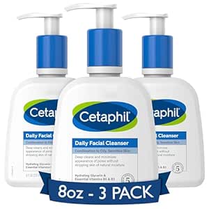 Amazon.com: Cetaphil Face Wash, Daily Facial Cleanser for Sensitive, 额外6折