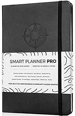 Amazon.com : Planner 2019-2020 - Tested & Proven to Achieve Goals & Increase Productivity, Time Management & Happiness - Daily Weekly Monthly Planner with Gratitude Journal, Hardcover 年度记事本