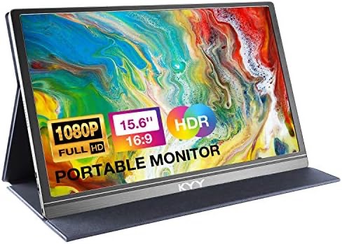 Amazon.com: KYY Portable Monitor 15.6inch 1080P FHD USB-C Laptop Monitor HDMI Computer Display HDR IPS Gaming Monitor w/Premium Smart Cover & Screen Protector, Speakers, for Laptop PC MAC Phone PS4 Xb