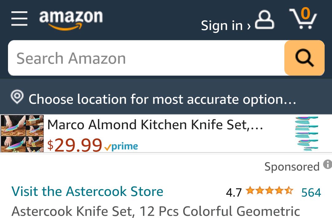 Astercook Knife Set, 6把刀+6个刀片 黑色 Dishwasher Safe +$5 off