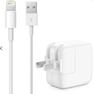 iPad 12W USB Power Adapter + Lightning to USB Cable