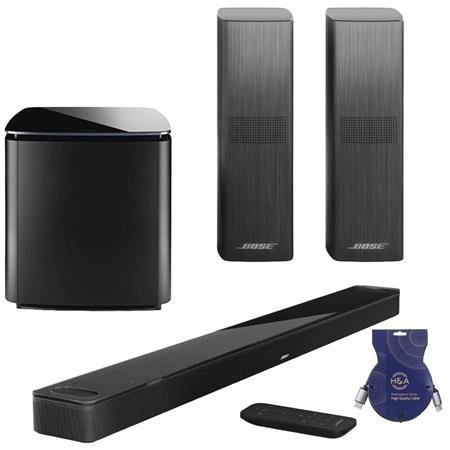 Bose Smart Ultra Dolby Atmos Soundbar, Black w/Bass Module 700 & 2x Speakers 700