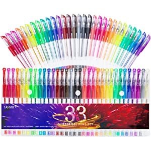 TANMIT Glitter Gel Pens, 33 Colors