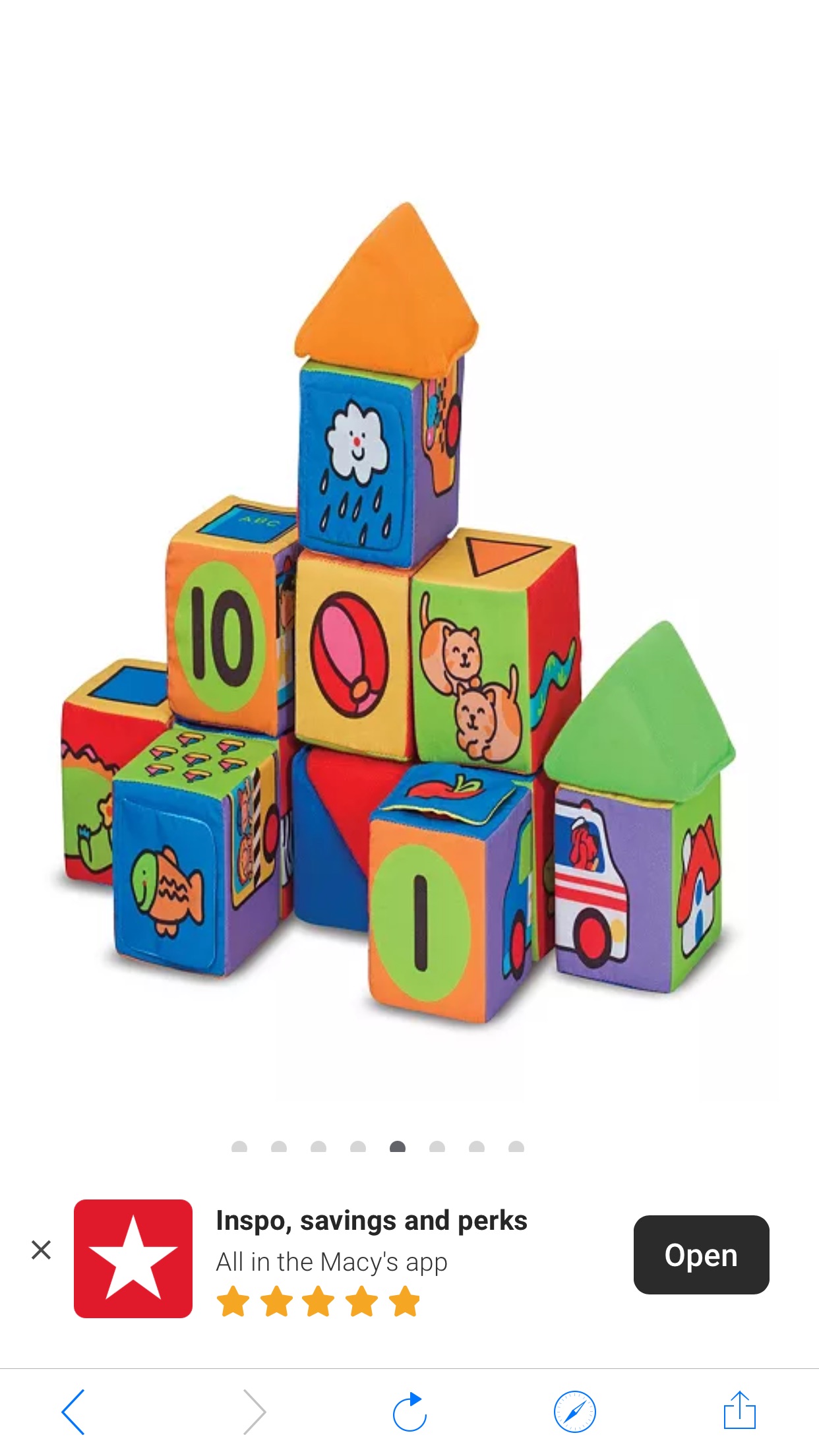 Melissa and Doug Kids' Match & Build Toy Blocks & Reviews - All Toys - Home - Macy's婴幼儿布制积木