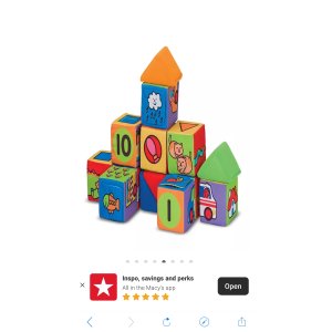$23.99 Melissa and Doug Kids Match & Build Toy Blocks & Reviews - All Toys - Home - Macy s婴幼儿布制积木