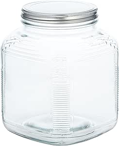 Amazon.com: Anchor Hocking AHG17 Crystal Glass Gallon Cracker Jar, 1 gal, Clear: Large Glass Jar With Lids: Home &amp; Kitchen