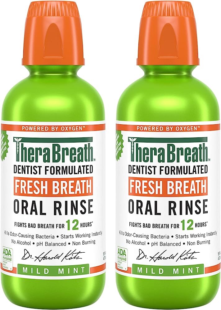 Amazon.com : TheraBreath Fresh Breath Dentist Formulated Oral Rinse, 漱口水2瓶