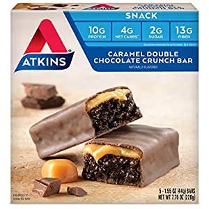 Atkins 焦糖双层巧克力零食棒 5个