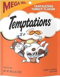 Amazon.com : TEMPTATIONS Classic Treats for Cats Tantalizing Turkey Flavor 6.3 Ounces (Pack of 10) : Pet Supplies