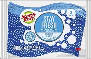 Amazon.com: Scotch-Brite Scrub Dots Non-Scratch Scrub Sponge, Rinses Clean, For Washing Dishes and Cleaning Kitchen, 3 Scrub Sponges : Health &amp; Household