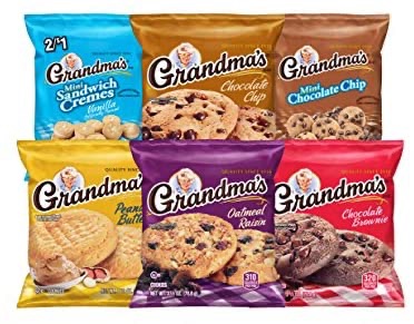 Amazon.com : Grandma's Cookies Variety Pack of 30 : Grocery & Gourmet Food -Grandmas 饼干组合装共30袋！