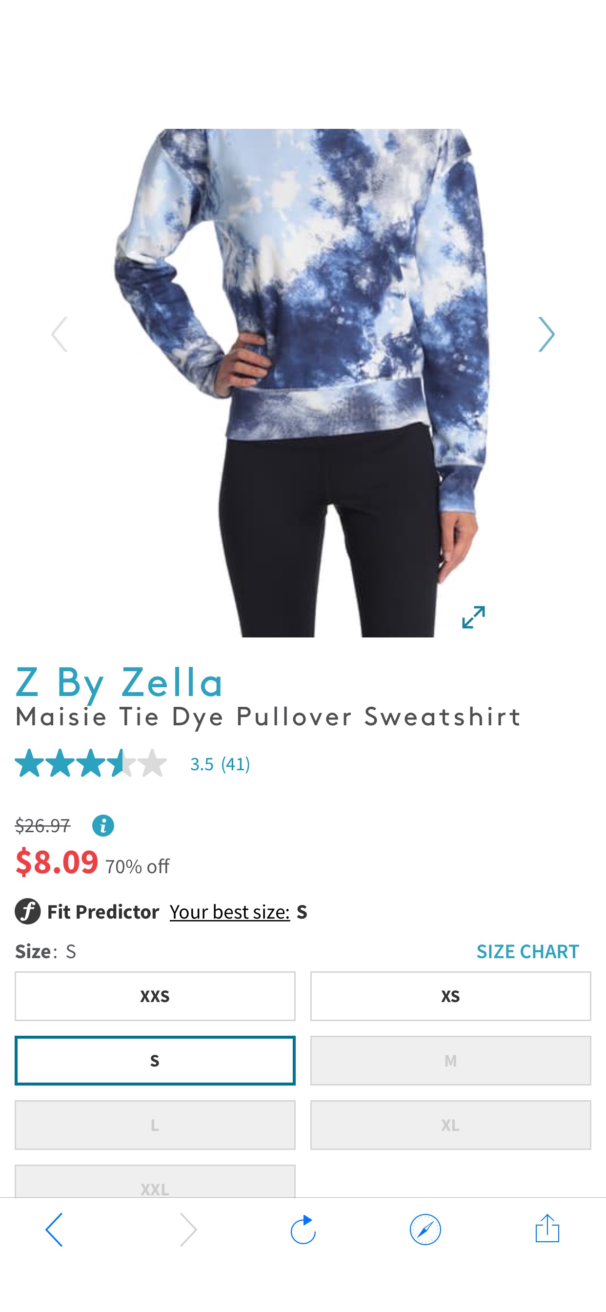 Z By Zella | Maisie Tie Dye Pullover Sweatshirt | Nordstrom Rack 女士卫衣