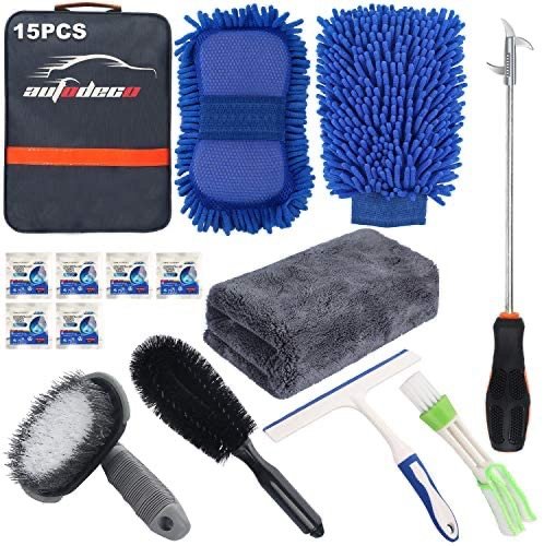 AUTODECO 15Pcs Car Wash Cleaning Tools Kit Car Detailing Set