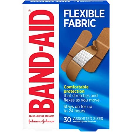 Brand Flexible Fabric Adhesive Bandages for Wound Care & First Aid, Assorted Sizes, 30 ct