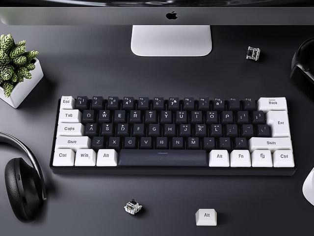 SAMA Wired Keyboard YG91-3 Short Gaming Keyboard Mechanical Feel 61Keys With RGB Backlit
