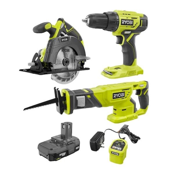 ONE+ 18V Lithium-Ion Cordless Combo Kit (3-Tool)