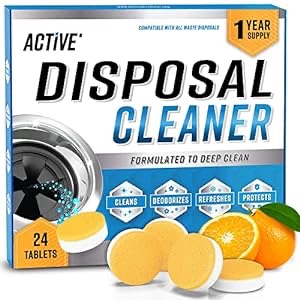 Amazon.com: ACTIVE Garbage Disposal Cleaner Deodorizer Tablets 24 Pack - Fresh Citrus Foaming Scrub Sink and Disposer Freshener, Natural Kitchen Drain Cleaning Tablet - 1 Year Supply : Health & Househ