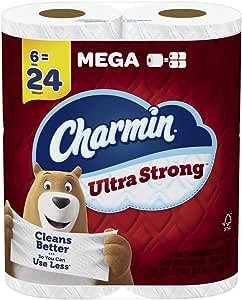 Charmin Ultra Strong Toilet Paper, 6 Mega Rolls = 24 Regular Rolls
