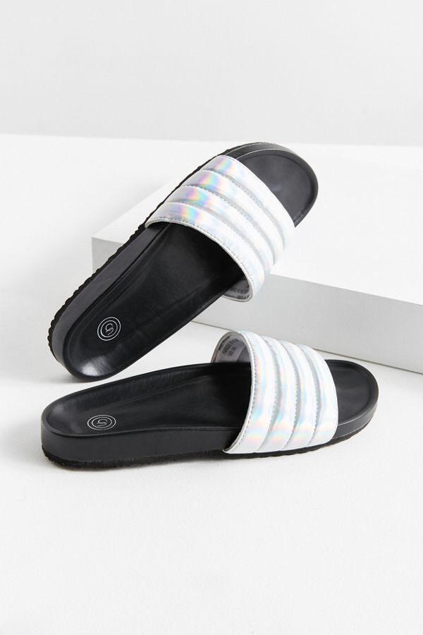 UO Quilted Pool Slide 女士一字拖