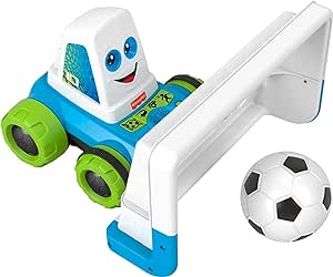Amazon.com: Fisher-Price Electronic Soccer Game Goaldozer Motorized Net with Lights &amp; Sounds for Preschool Sports Play Ages 3+ Years : Toys &amp; Games