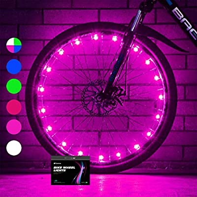 炫彩车饰彩灯Amazon.com : Sumree 2-Tire Pack LED Bike Wheel Lights Bike Spoke Light Super Bright Cycling Bicycle Light with Batteries Included (Pink) : Sports & Outdoors