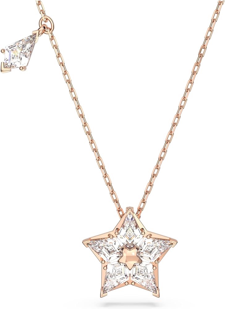 Amazon.com: Swarovski Stella pendant, Kite cut, Star, White, Rose gold-tone plated : Clothing, Shoes & Jewelry