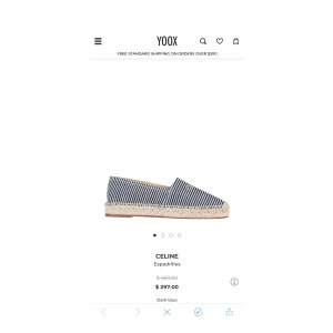 $297 CELINE Espadrilles 鞋子