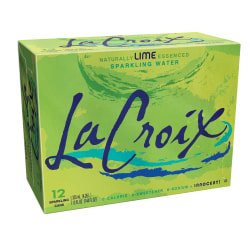 Core Sparkling Water with Natural Lime Flavor 12 Oz Case of 12 Cans